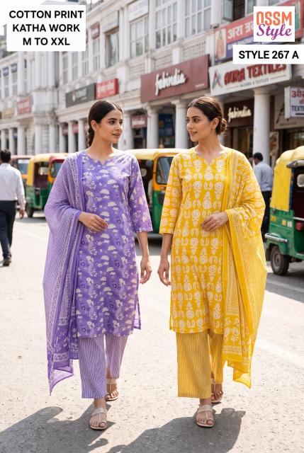 Ossm style 267 A aarfa creations kurtis wholesale